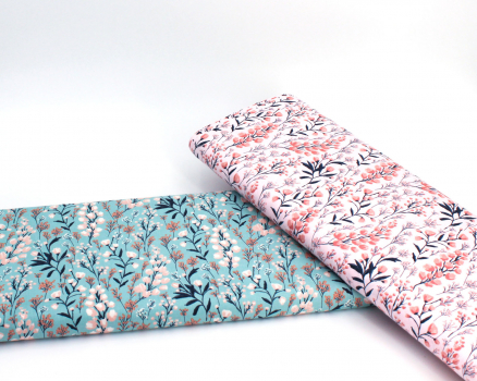 Preview: Designerbaumwollstoff Field of Dreams pink (10 cm)